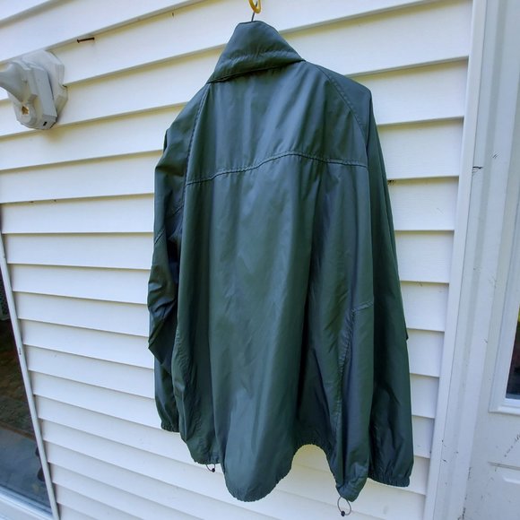 NWOT LL BEAN STOWAWAY FULL ZIP HOODED RAIN JACKET MENS XXL TALL GREEN 0 AKD6 FAB - Picture 6 of 9